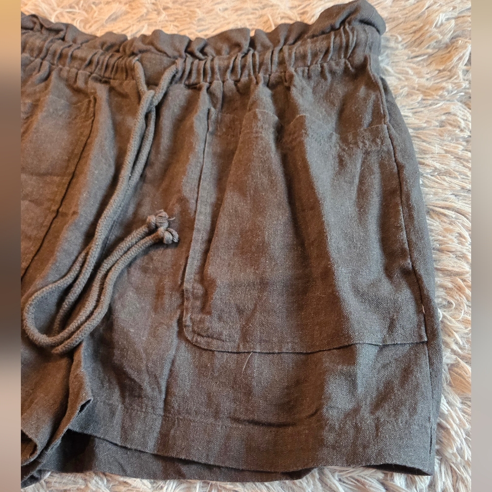 Universal Thread Linen Charcoal Gray Shorts Size Med - Picture 5 of 13